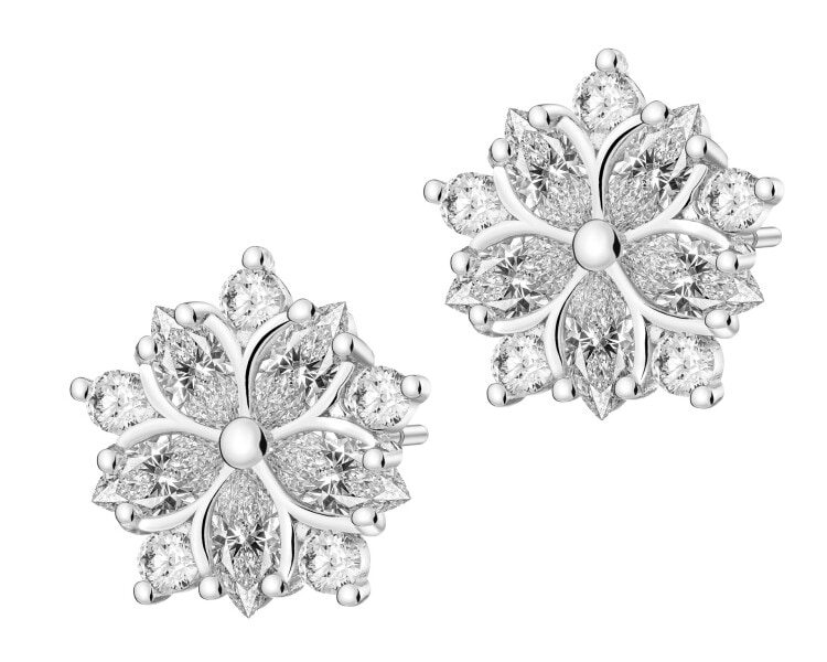Rhodium Plated Silver Earrings with Cubic Zirconia