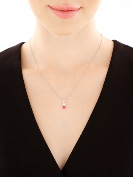 Rhodium Plated Silver Set with Cubic Zirconia