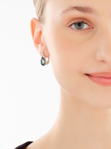 Kolczyki srebrne z cyrkoniami