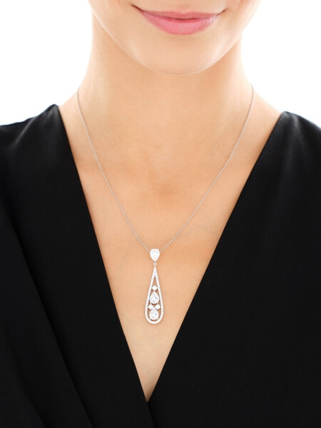 Stříbrný přívěsek se zirkony