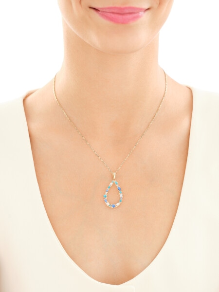 9 K Rhodium-Plated Yellow Gold Pendant