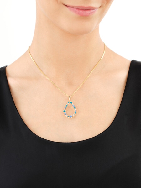 9 K Rhodium-Plated Yellow Gold Pendant