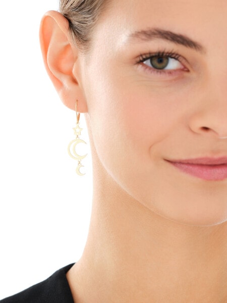 Gold-Plated Silver Dangling Earring