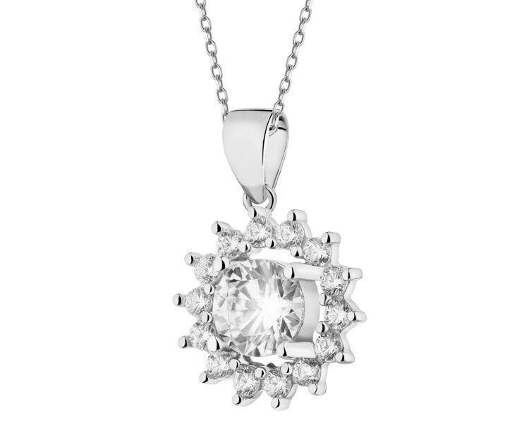 Stříbrný přívěsek se zirkony