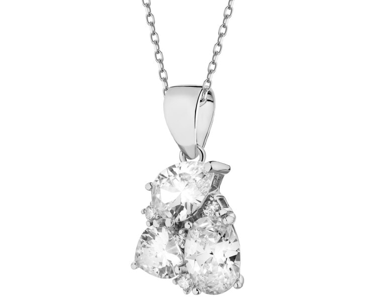 Stříbrný přívěšek se zirkony