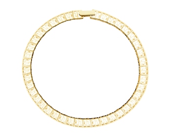 14 K Yellow Gold Bracelet with Cubic Zirconia