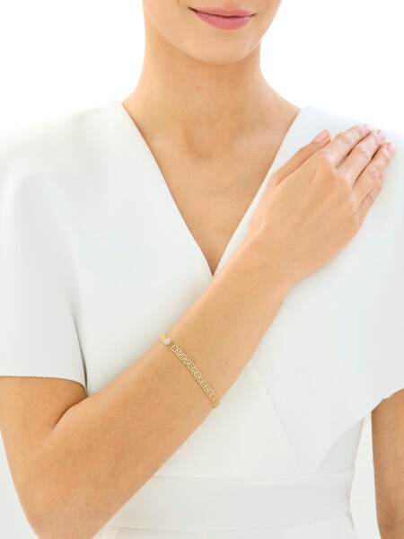14 K Yellow Gold Bracelet with Cubic Zirconia