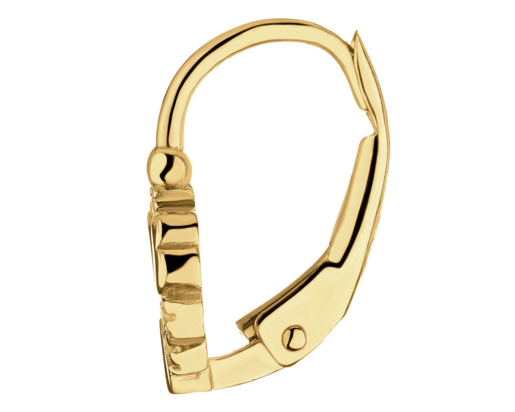 9 K Yellow Gold Earrings with Cubic Zirconia