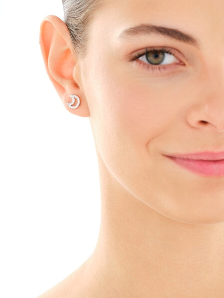 Kolczyki srebrne z cyrkoniami - Księżyce