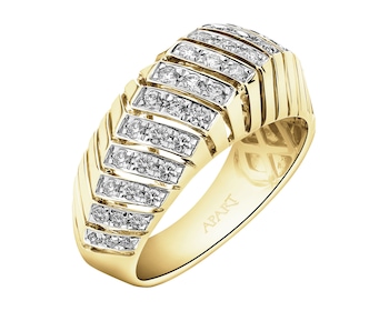 Zlatý prsten s brilianty - 0,50 ct - ryzost 585