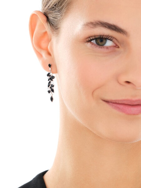 Rhodium Plated Silver Dangling Earring