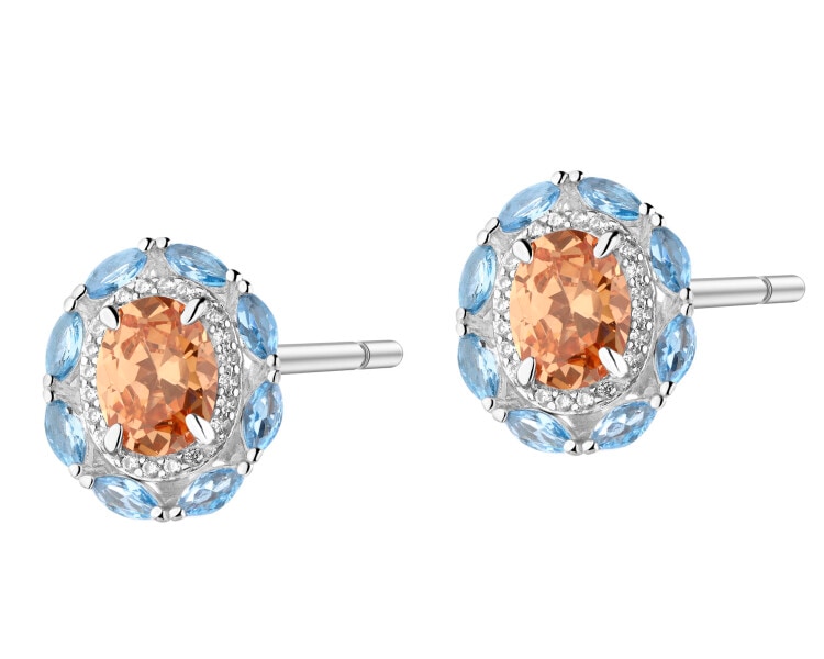 Stříbrné náušnice se zirkony