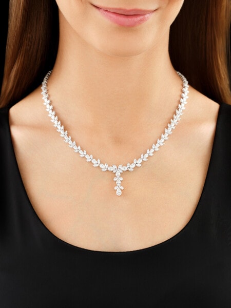 18 K Rhodium-Plated White Gold Collar Necklace - 20,67 ct - fineness 18 K