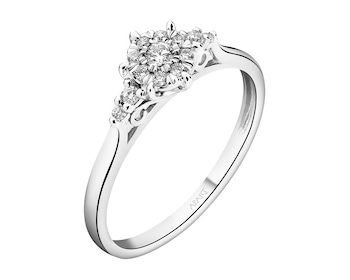 Zlatý prsten s brilianty - 0,15 ct - ryzost 585