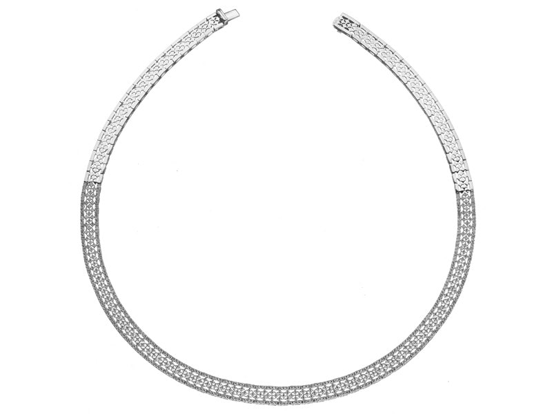 White gold necklace with brilliants 4,62 ct - fineness 18 K