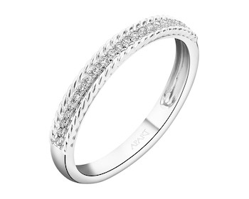 Zlatý prsten s diamanty - 0,07 ct - ryzost 585