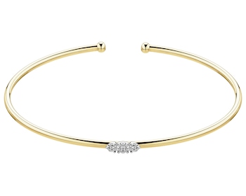Zlatý náramek s brilianty - 0,04 ct - ryzost 585