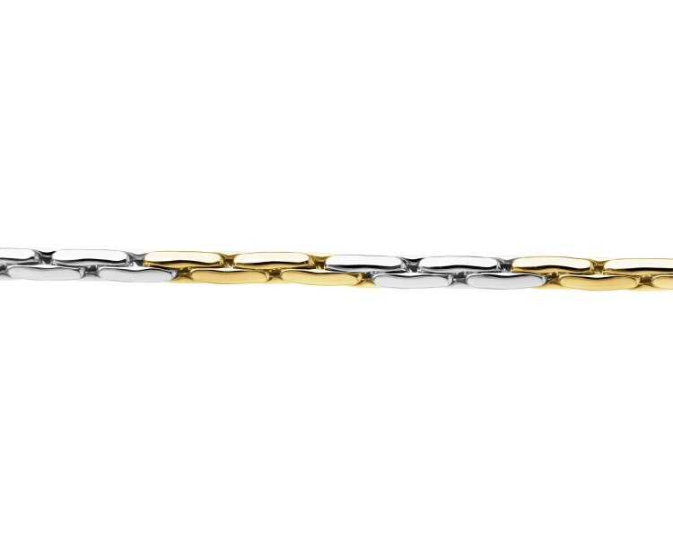 14 K Rhodium-Plated Yellow Gold Bracelet