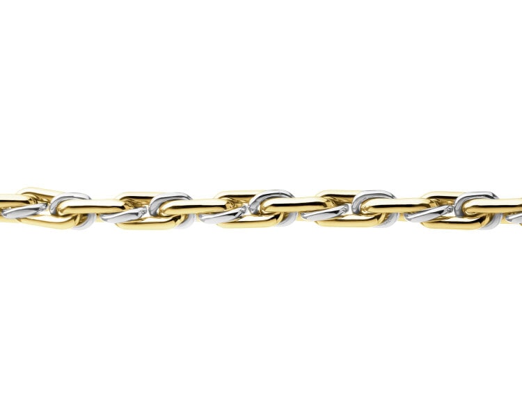 14 K Rhodium-Plated Yellow Gold Bracelet