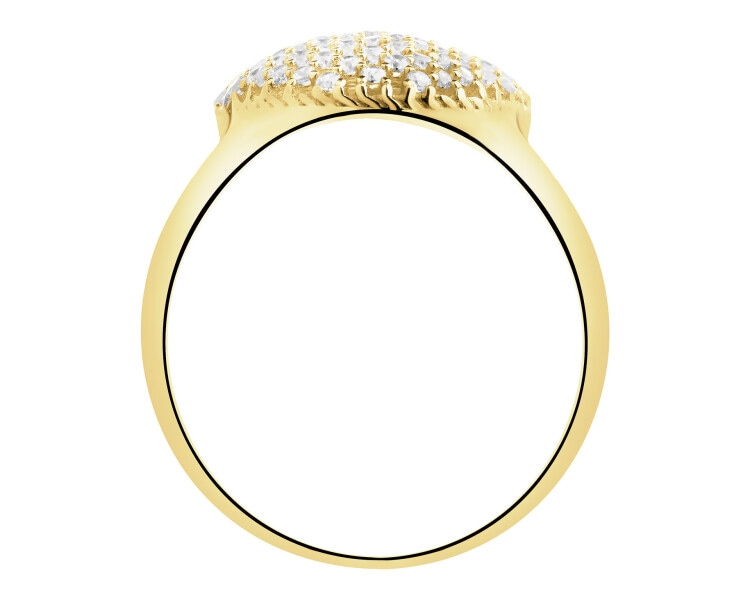 8 K Yellow Gold Ring with Cubic Zirconia