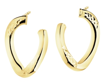 9 K Yellow Gold Earrings 
