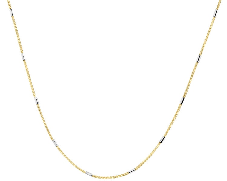 8 K Rhodium-Plated Yellow Gold Neck Chain