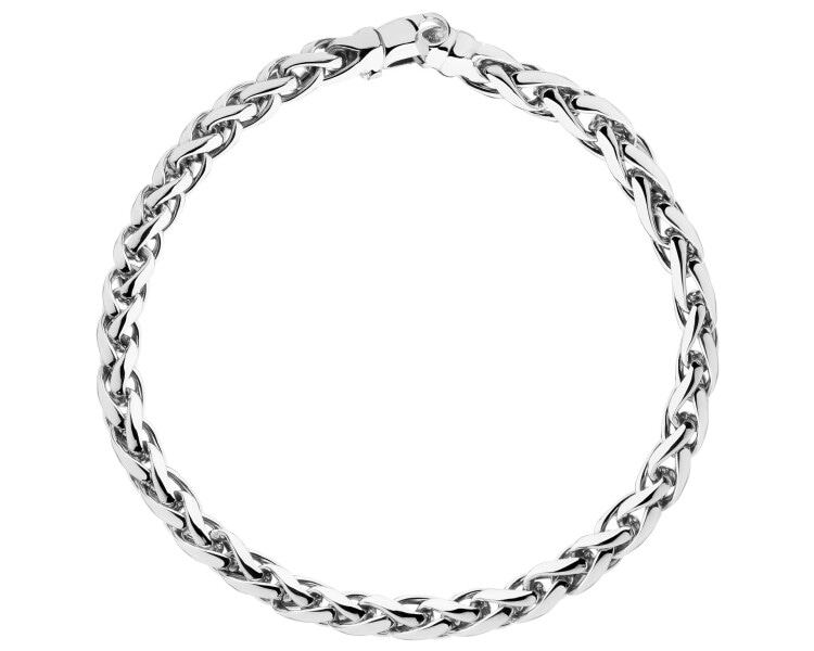 14 K Rhodium-Plated White Gold Bracelet
