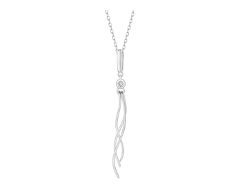 Přívěsek ze žlutého a bílého zlata s diamantem - 0,003 ct - ryzost 585