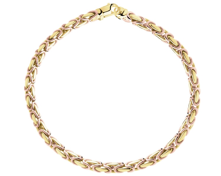 14 K Yellow Gold, Pink Gold Bracelet