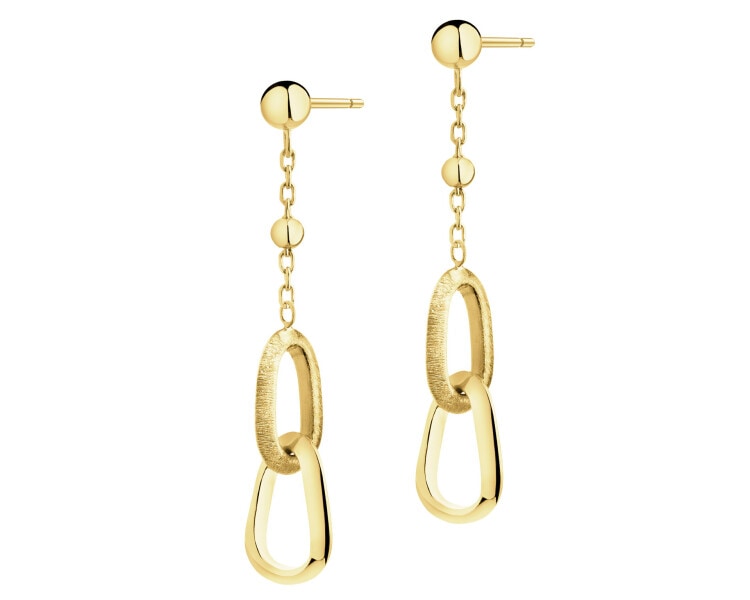 9 K Yellow Gold Dangling Earring 