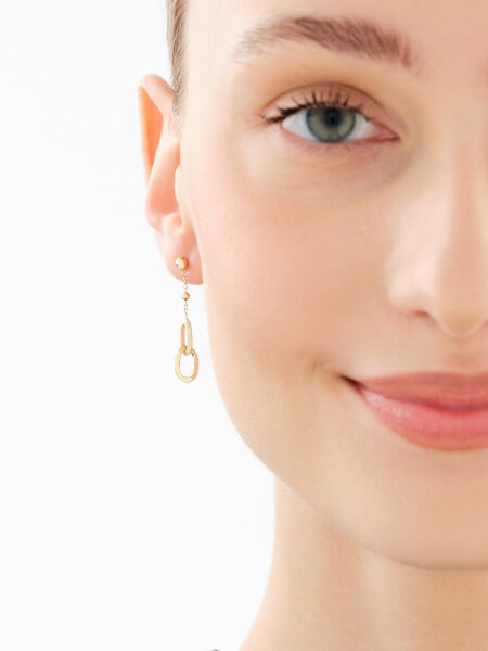 9 K Yellow Gold Dangling Earring 