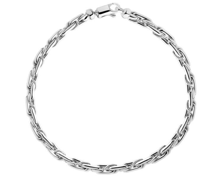 14 K Rhodium-Plated White Gold Bracelet