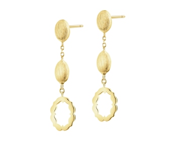 9 K Yellow Gold Dangling Earring 