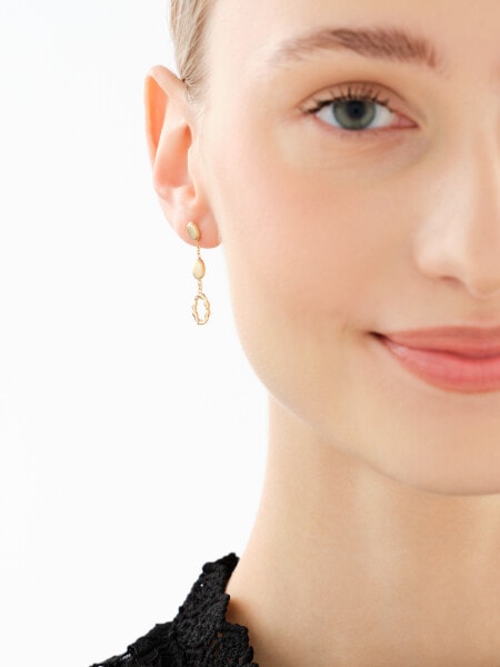 9 K Yellow Gold Dangling Earring 
