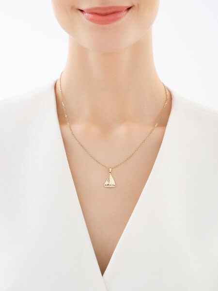 9 K Rhodium-Plated Yellow Gold Pendant 