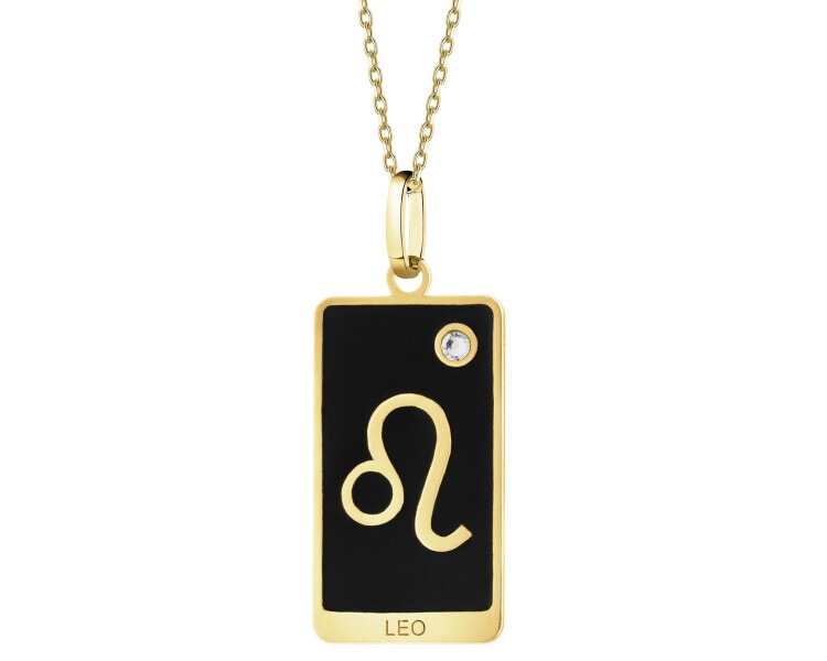 14 K Yellow Gold Pendant with Cubic Zirconia