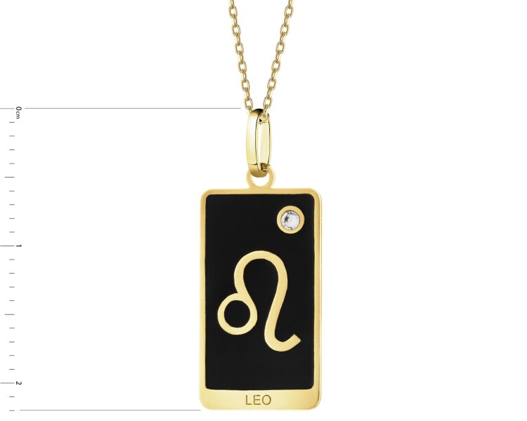 14 K Yellow Gold Pendant with Cubic Zirconia