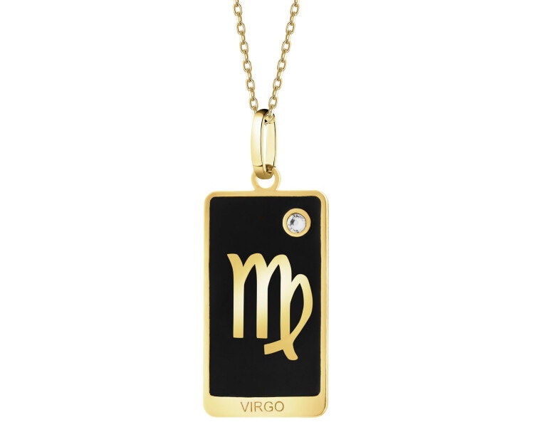 14 K Yellow Gold Pendant with Cubic Zirconia