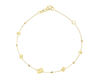 Zlatý náramek - čtverce