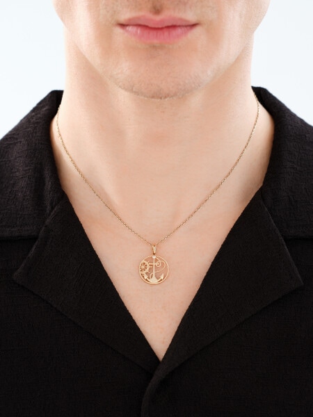 14 K Yellow Gold Pendant with Cubic Zirconia