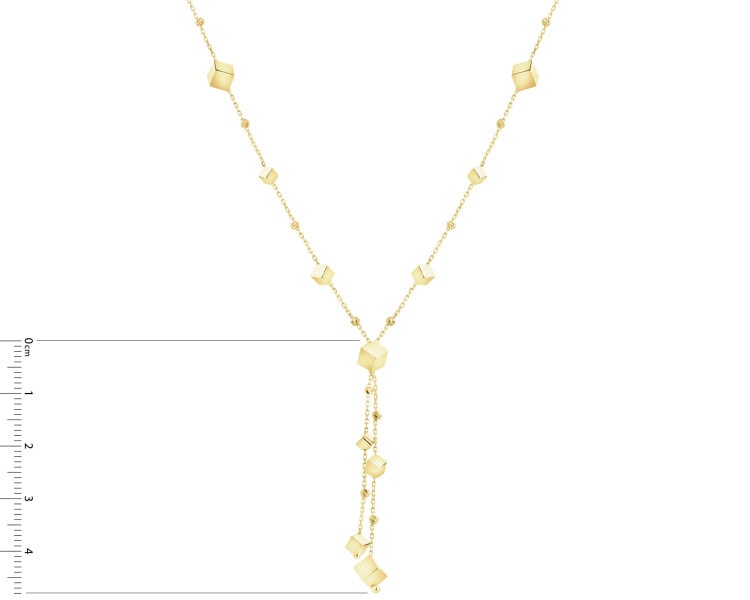 Złoty naszyjnik - kwadraty