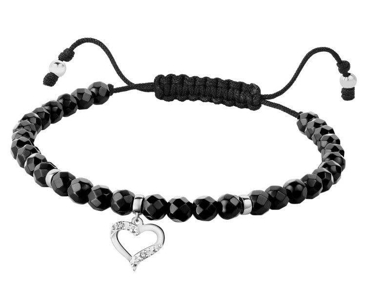 9 K Rhodium-Plated Yellow Gold Bracelet - fineness 14 K