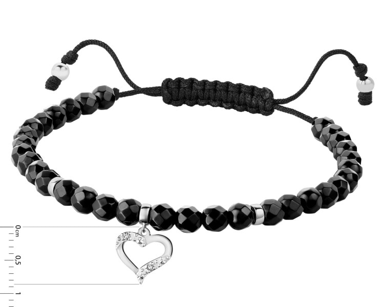 9 K Rhodium-Plated Yellow Gold Bracelet - fineness 14 K