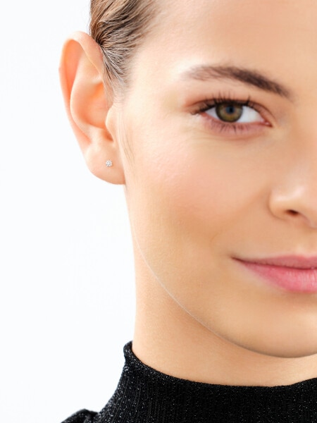 9ct Yellow Gold Earrings with Diamonds - 0,003 ct - fineness 14 K