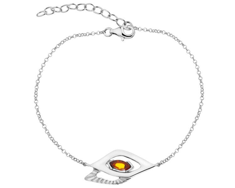 Rhodium Plated Silver Bracelet