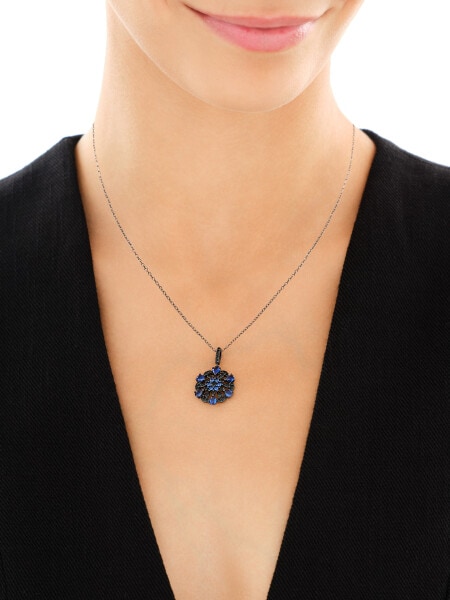 Zawieszka srebrna z cyrkoniami - rozeta