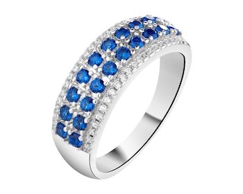 Rhodium Plated Silver Band Ring