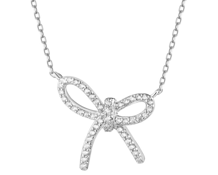 Rhodium Plated Silver Necklace