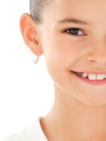 Rhodium Plated Silver Dangling Earring