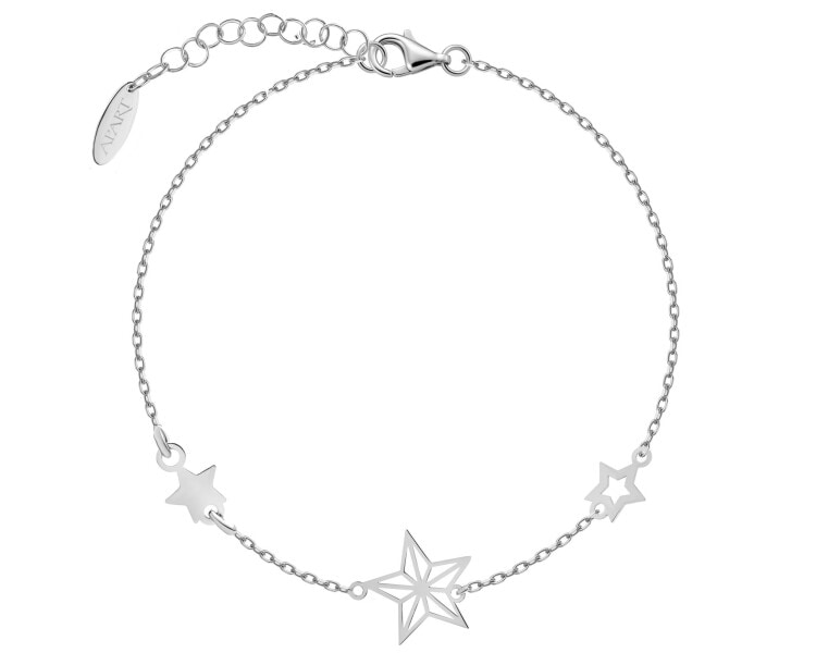 Rhodium Plated Silver Bracelet